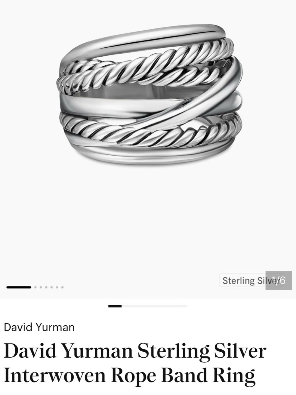 Gently worn, authentic David Yurman ring